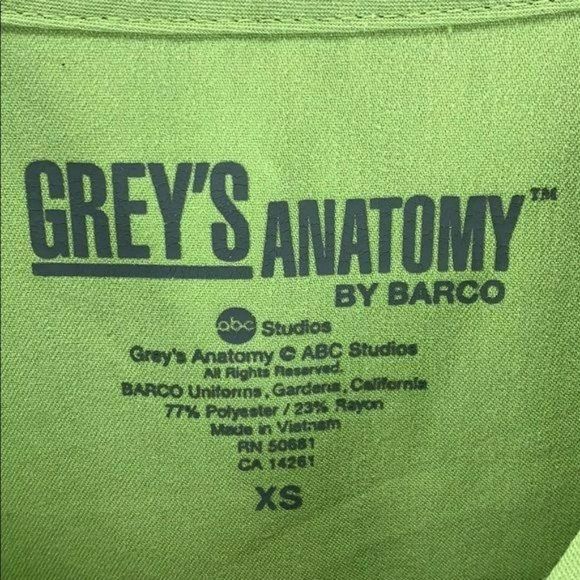 Grey’s Anatomy‎ Green Extra Small Scrub Top - Picture 6 of 9